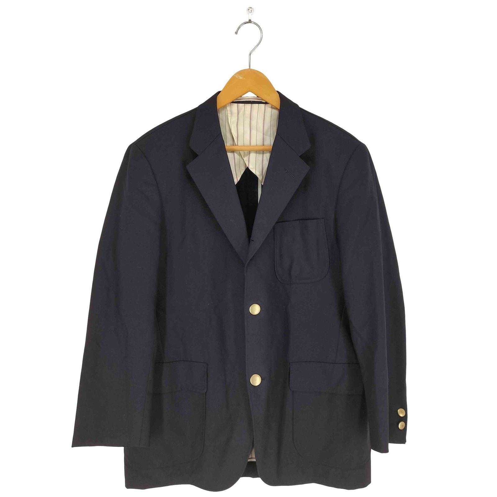 ヴァンヂャケット VAN JAC THE COLLECTION 3Bテーラードジャケット 紺