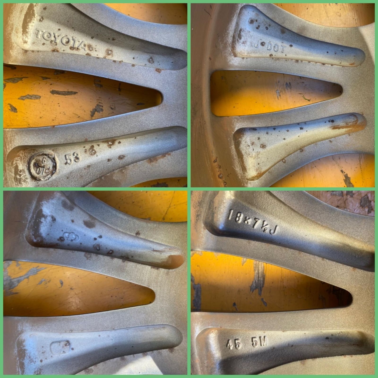 ZT-6854] 4本 5穴 TOYOTA トヨタ アルミホイール 18X7J 1/2 ET45