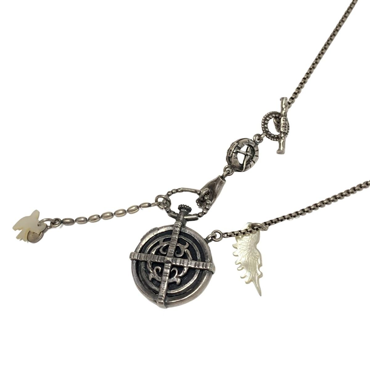 GEM KINGDOM(ジェムキングダム) ネックレス - シルバー×クリア×白 鳥