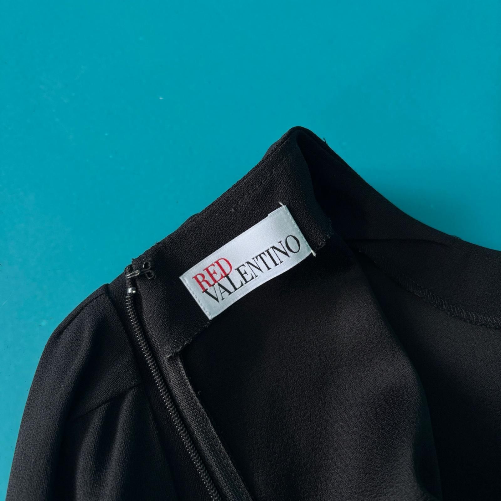 1073 RED VALENTINO レッドヴァレンティノ 膝丈ワンピース スカラップ