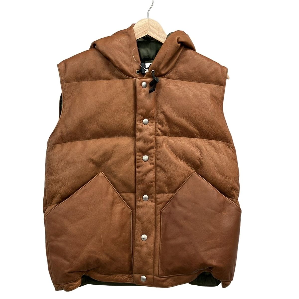 Crescent Down Works ブラウン ダウンベスト Sサイズ Crescent Down Works(クレセントダウンワークス) ダウンベスト サイズS