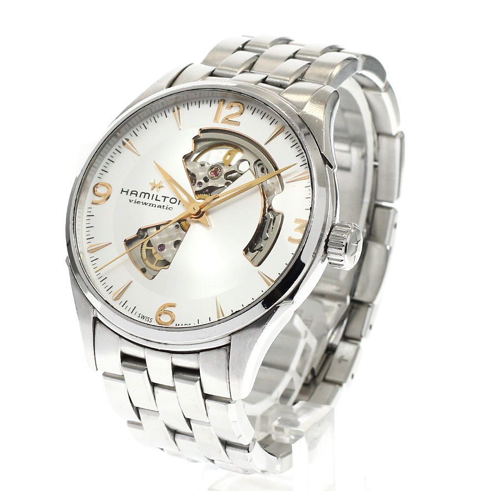  ハミルトン HAMILTON H327050 ジャズマスター ビューマチック オープンハート 自動巻き メンズ 保証書付き_935796 ユニセックス対応 自動巻き時計 腕時計(アナログ)