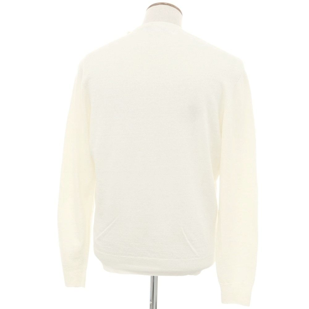 【新品】ドルモア DRUMOHR リネンポリエステル クルーネック プルオーバーニット アイボリー【サイズ48】【メンズ】