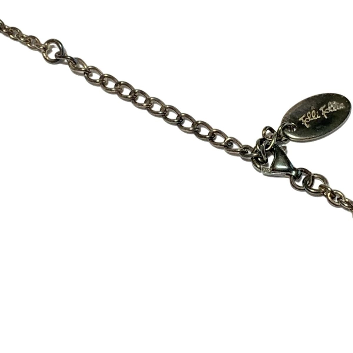 FolliFollie(フォリフォリ) ネックレス - シルバー×アイボリー×クリア