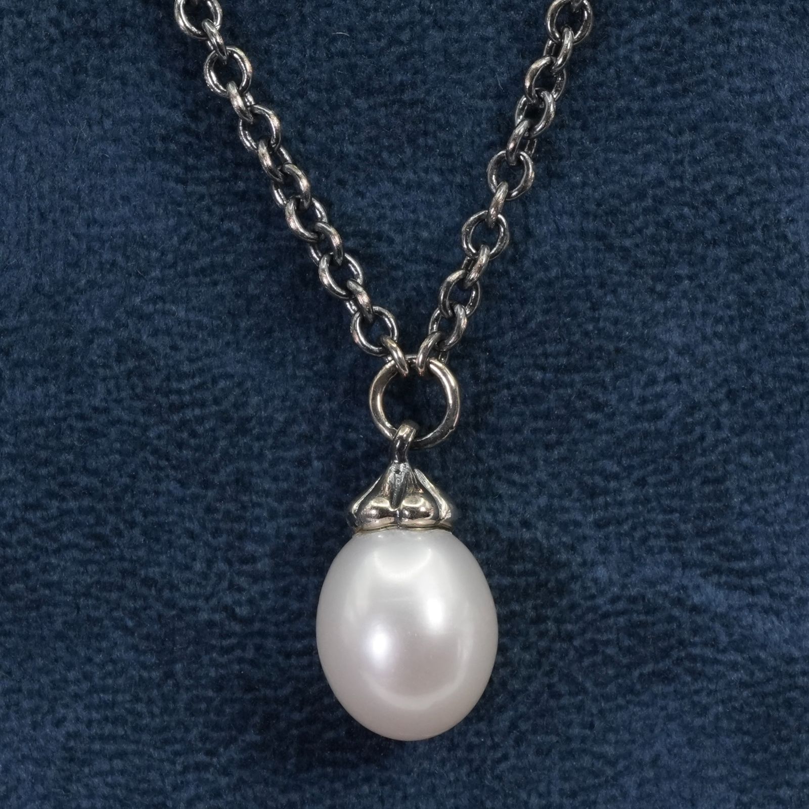 70cm トロールビーズ パール ロング チェーン ネックレス/25-1599