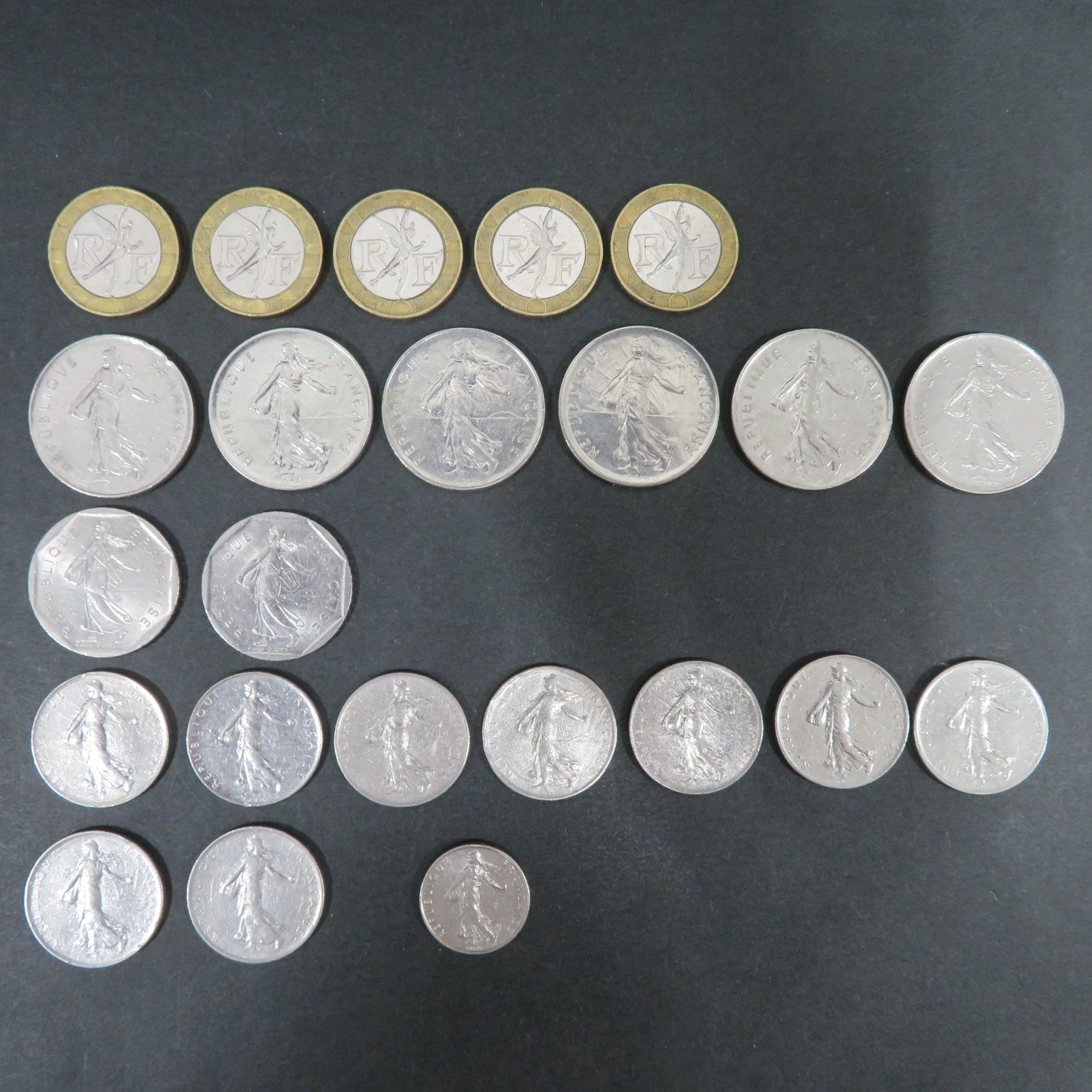 4825フランス□紙幣□旧紙幣□硬貨□200フラン□100フラン×2枚□50