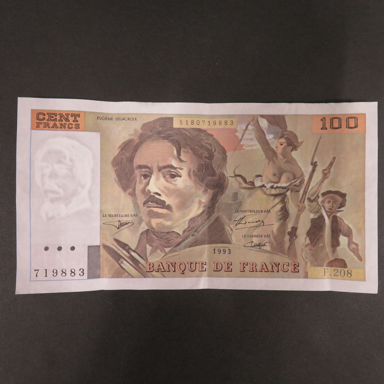 4825フランス□紙幣□旧紙幣□硬貨□200フラン□100フラン×2枚□50