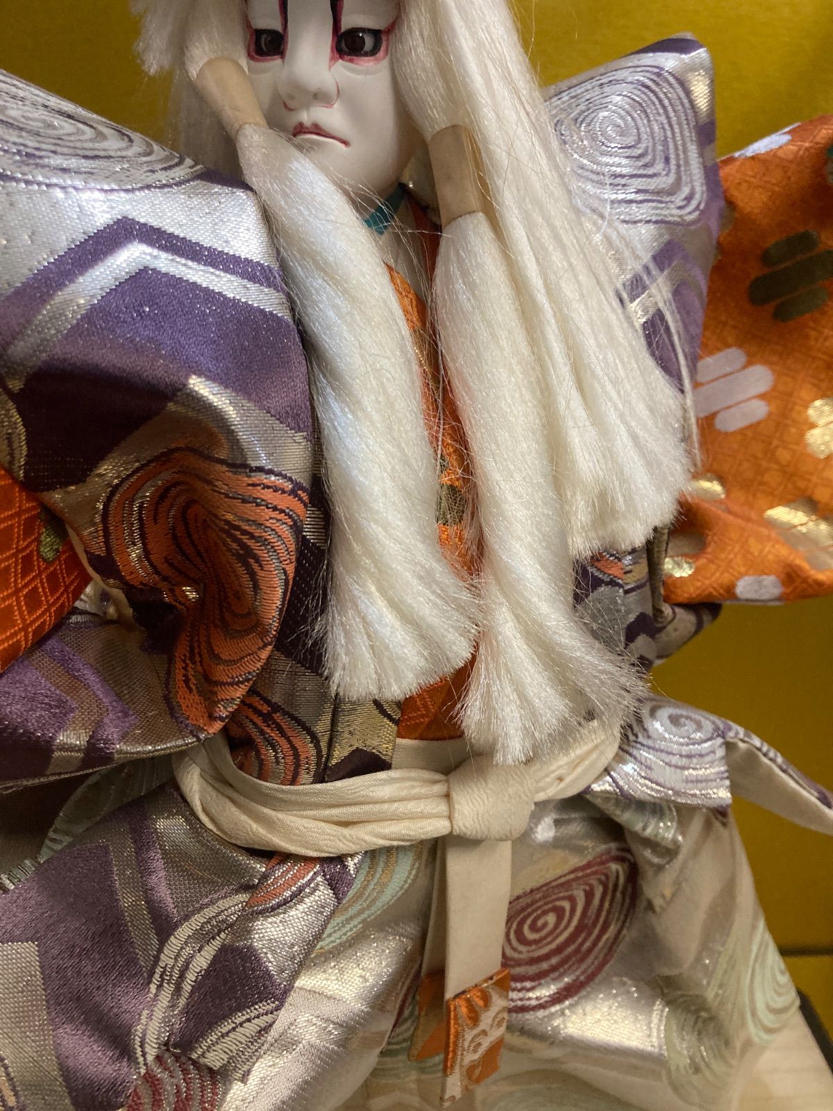 日本人形 ガラスケース入り 舞踊人形 歌舞伎 飾り物 ケースサイズ幅約