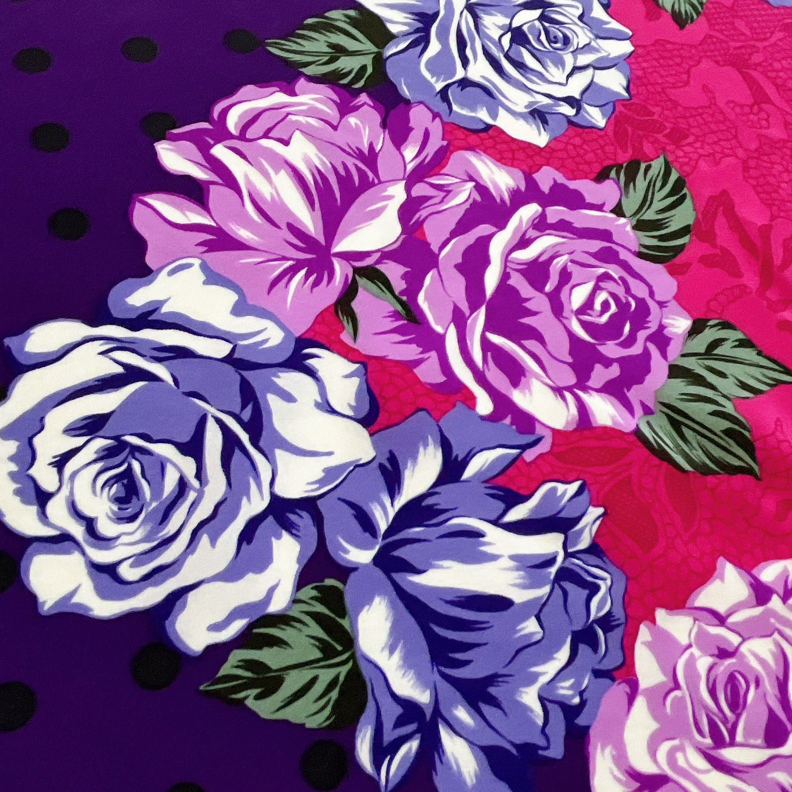 華やか美品✨Christian Dior クリスチャンディオール 大判スカーフ 花