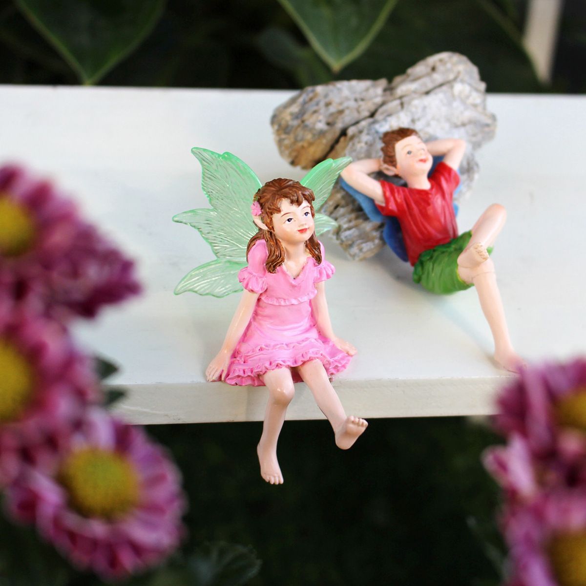 新品未使用 庭園卓上 夜光羽根 星空を仰ぐフェアリー装飾 ギフト用