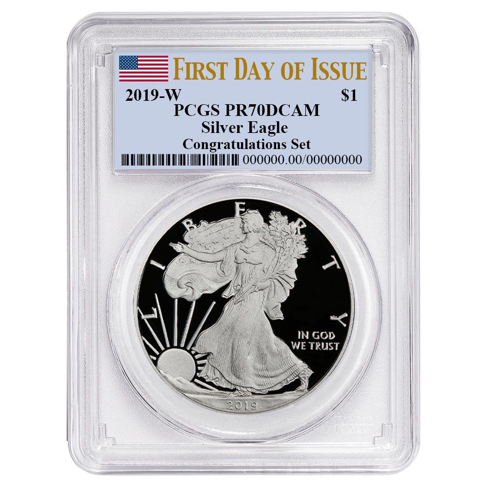 2019-W プルーフ $1 アメリカン シルバー イーグル コングラチュ