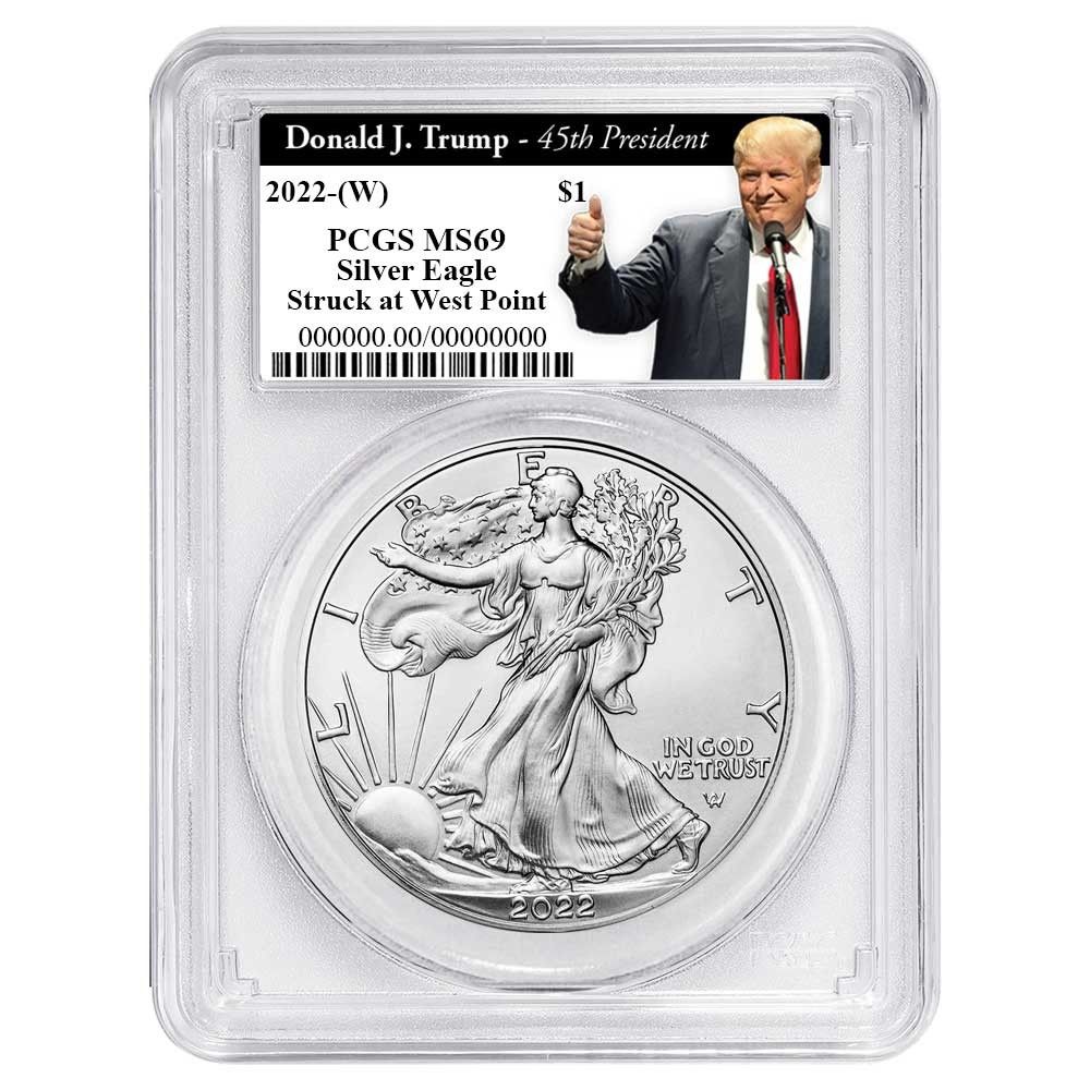 2022年 (W) 1ドル アメリカン シルバー イーグル PCGS MS69 トランプ第