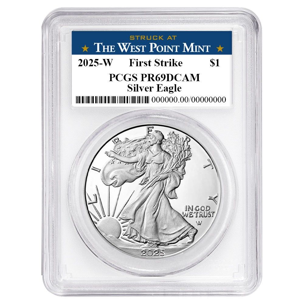 2025-W プルーフ 1ドル アメリカン シルバー イーグル PCGS PR69DCAM