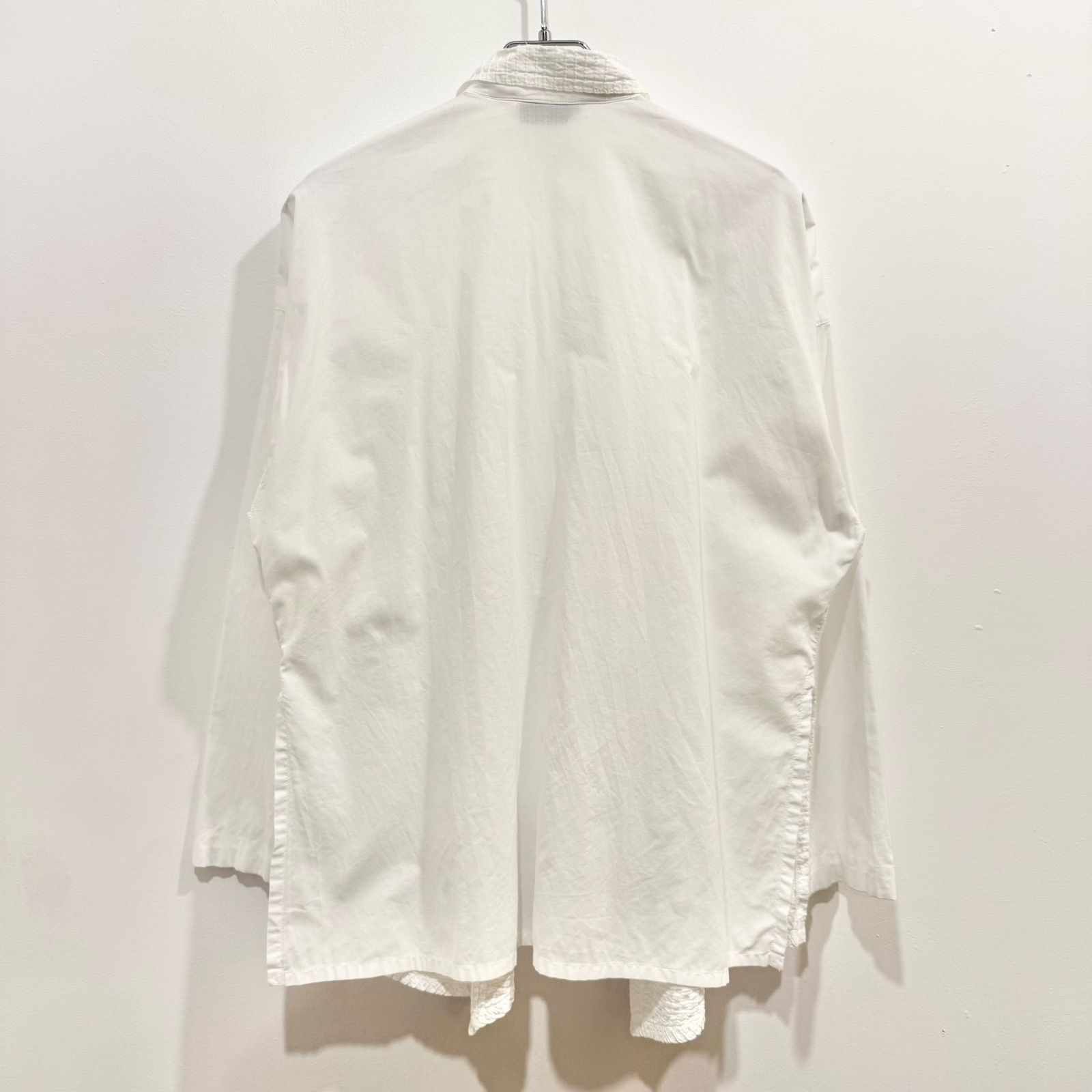 ヤッコマリカルド 長袖シャツ ピンタック ホワイト 【送料込み