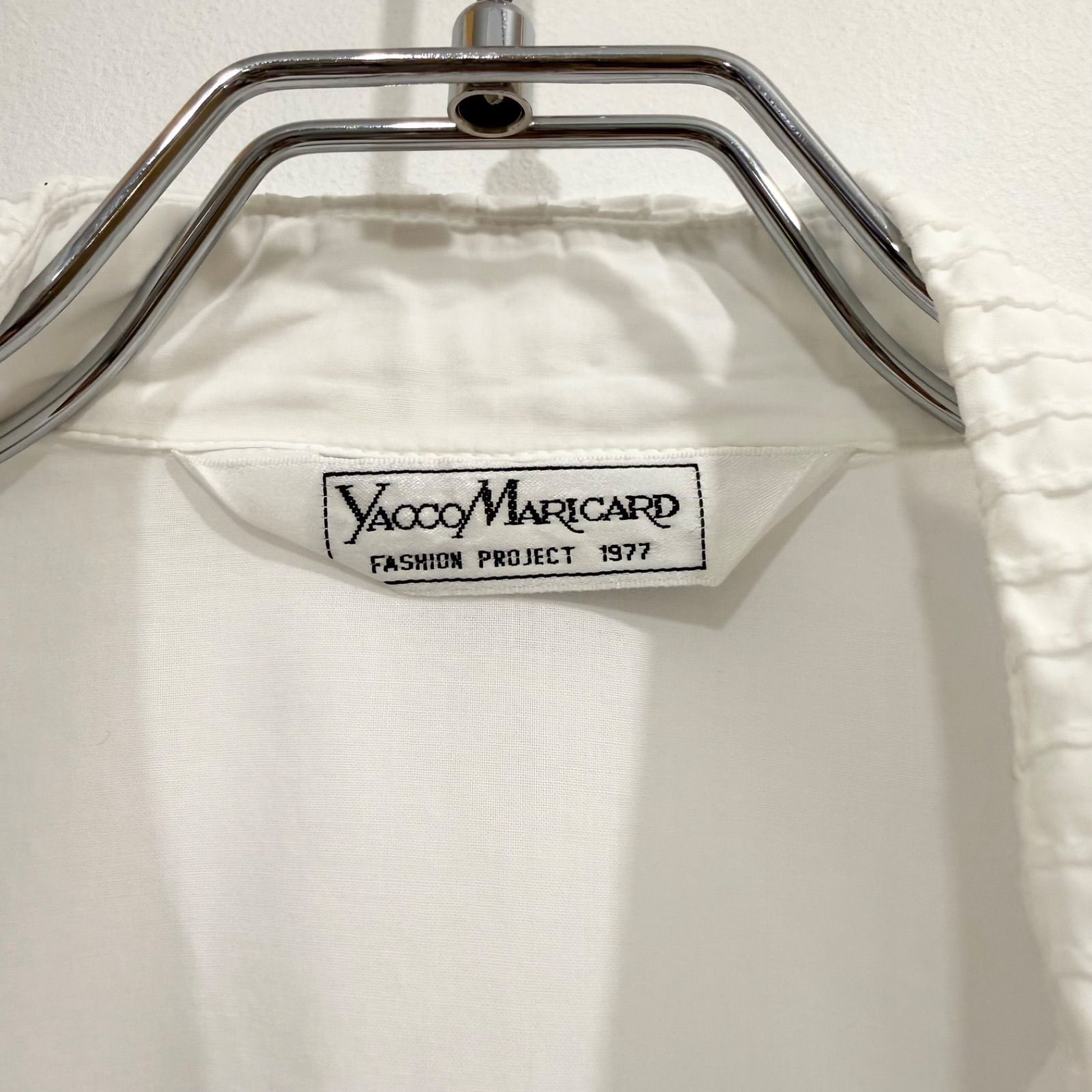 ヤッコマリカルド 長袖シャツ ピンタック ホワイト 【送料込み