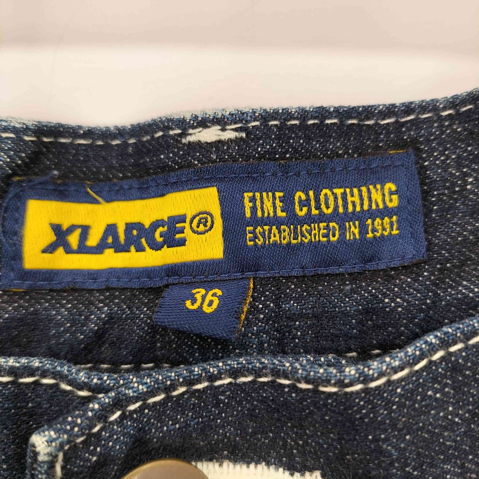 エクストララージ XLARGE バックプリント デニムハーフ パンツ メンズ