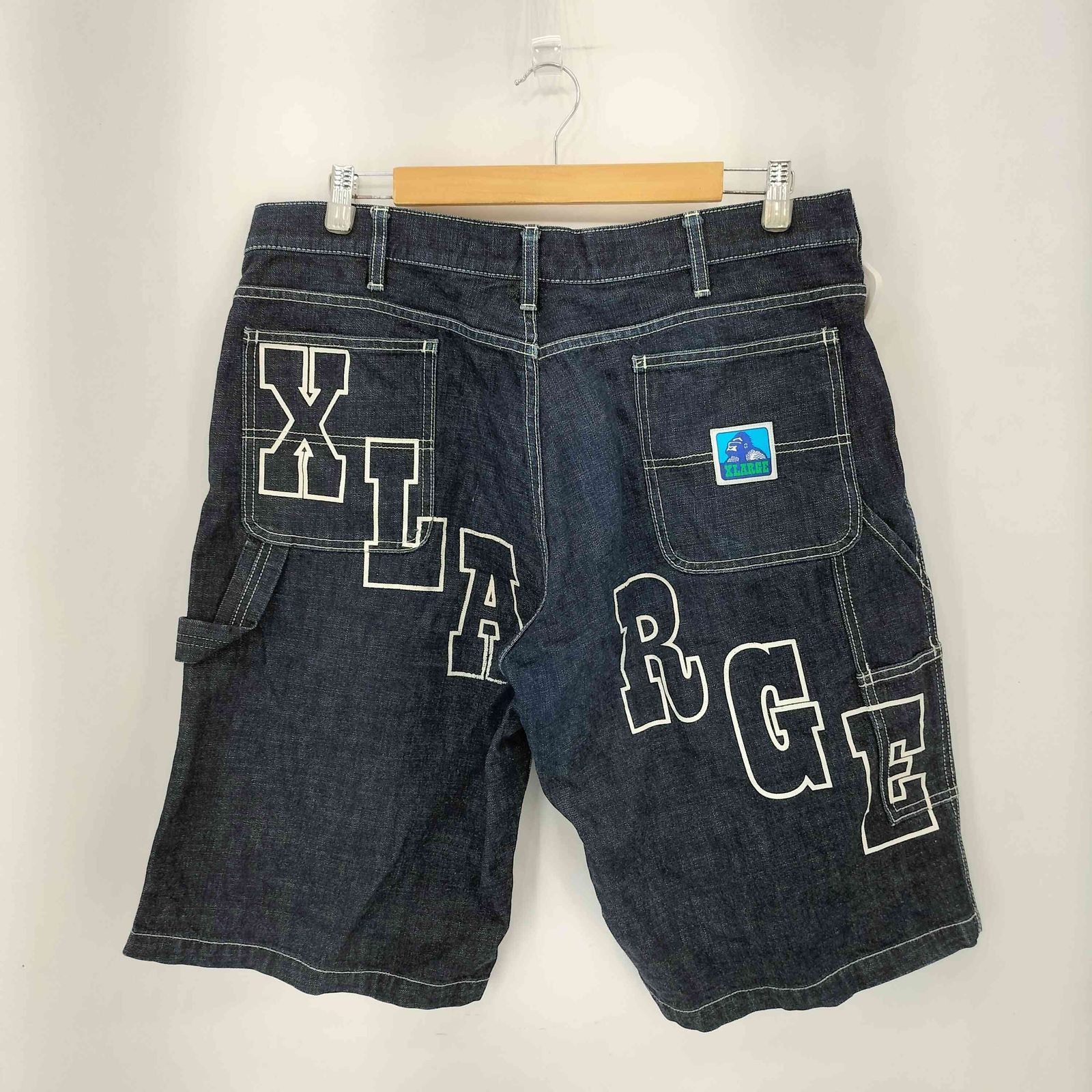 エクストララージ XLARGE バックプリント デニムハーフ パンツ メンズ