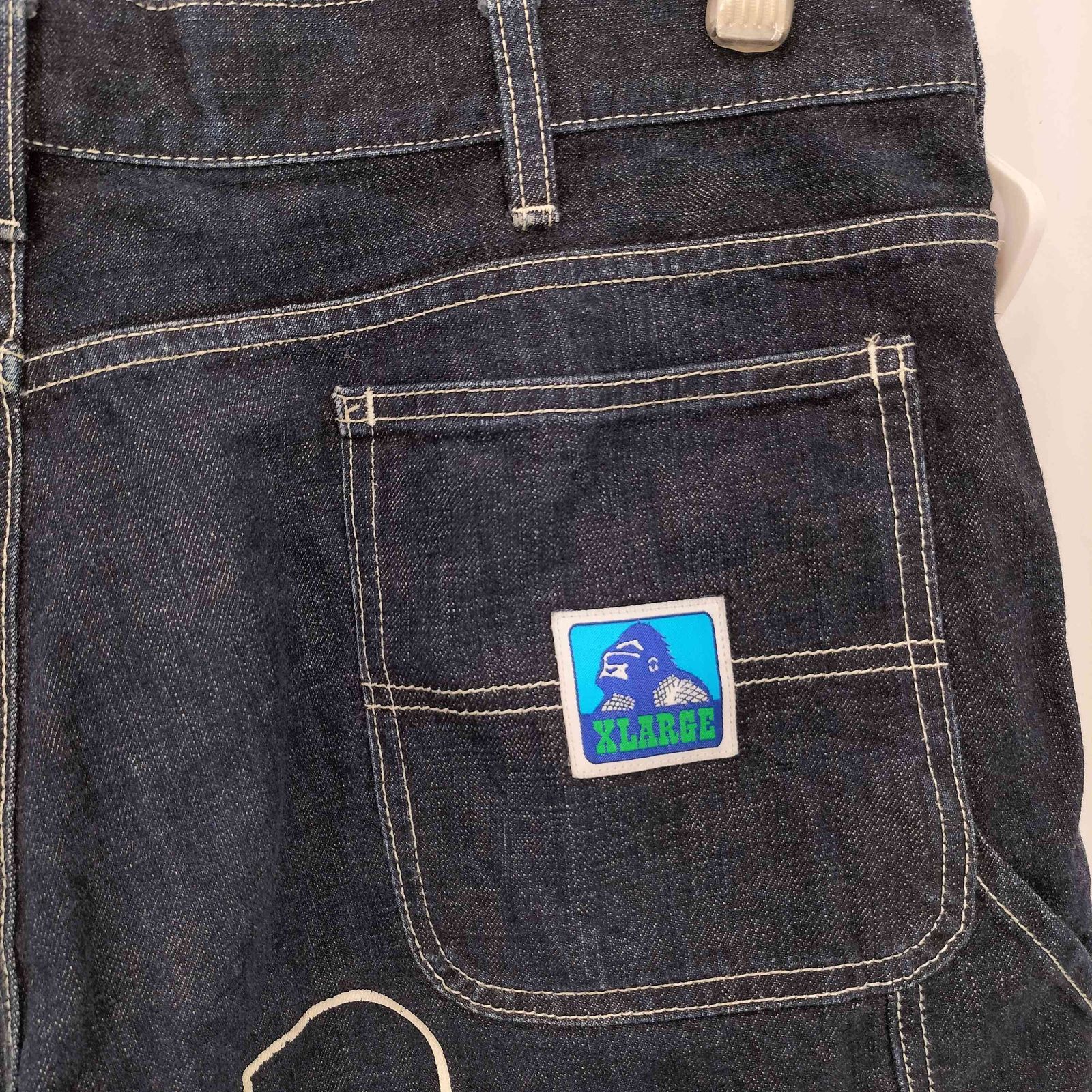 エクストララージ XLARGE バックプリント デニムハーフ パンツ メンズ