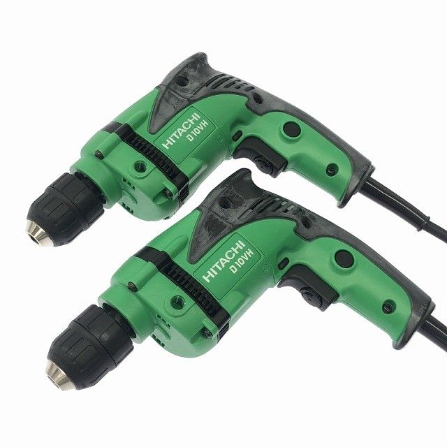 ☆極美品2点セット☆HITACHI 日立工機 100V 10mm 変速ドリル D10VH×2 