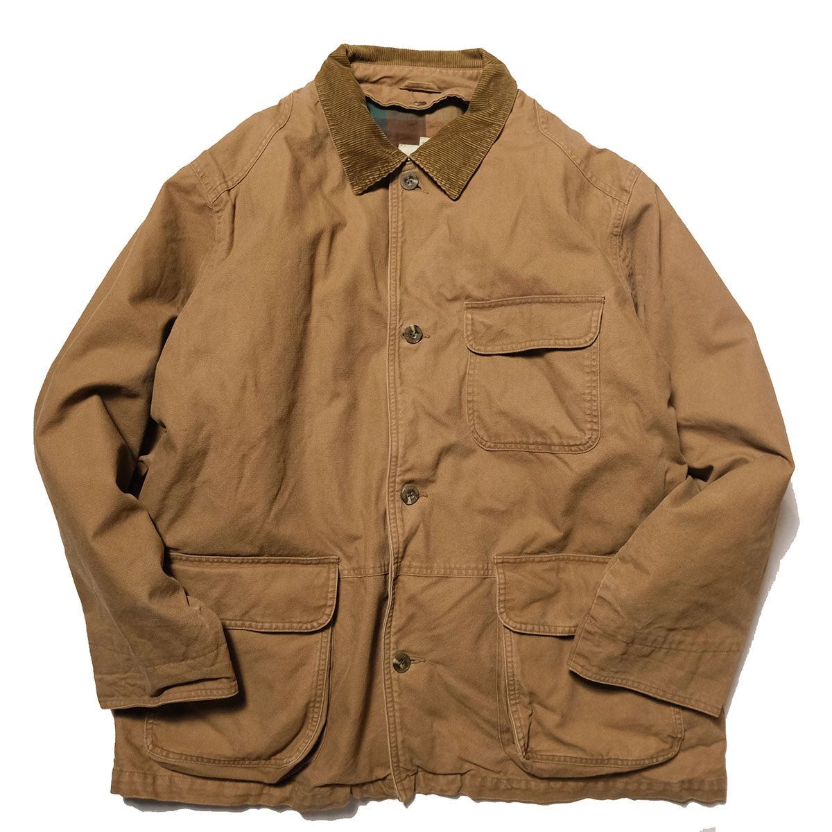 90〜00sヴィンテージエディーバウアーハンティングジャケット切り替えレザー 90's エディーバウアー グースダウン ライナー ブラウンダック