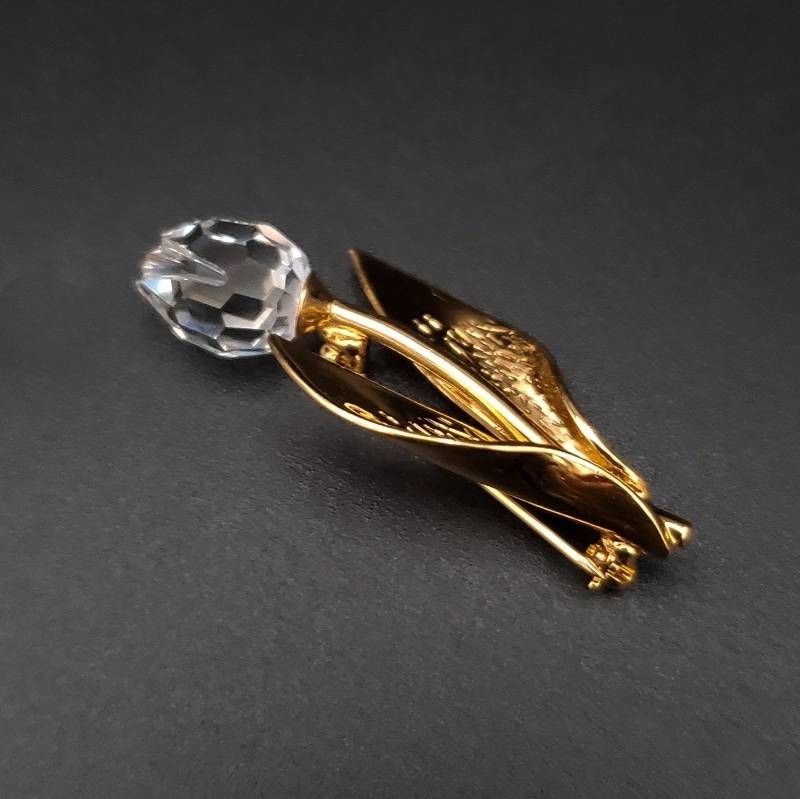 SWAROVSKI スワロフスキー ブローチ チューリップ 花 フラワー