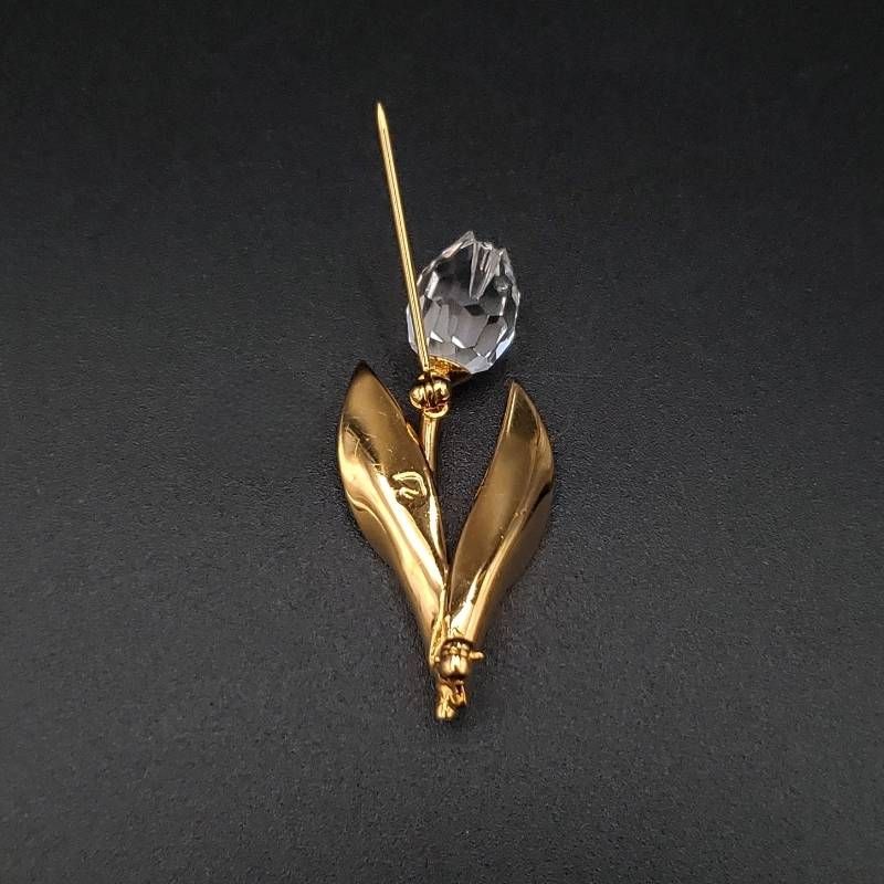 SWAROVSKI スワロフスキー ブローチ チューリップ 花 フラワー