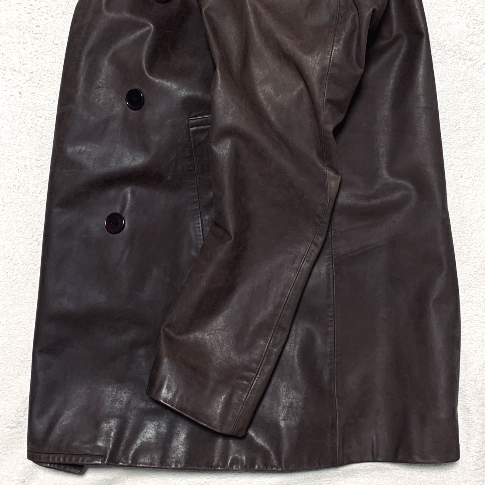 KATHARINE HAMNETT LONDON レザーコート トレンチコート バルマカーン 