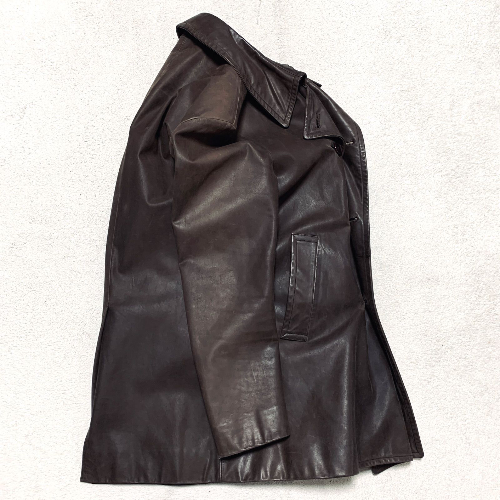 KATHARINE HAMNETT LONDON レザーコート トレンチコート バルマカーン