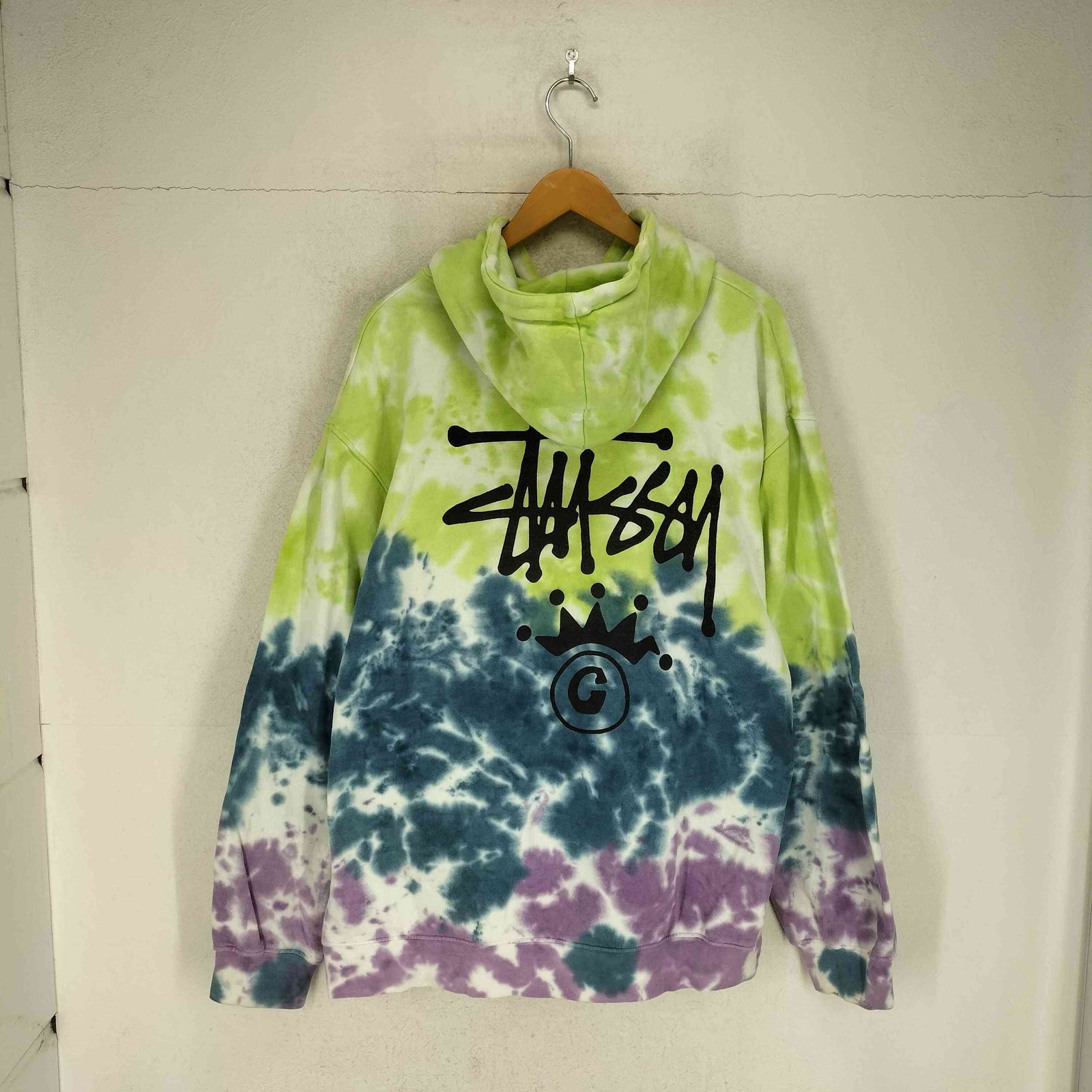 ステューシー Stussy 90-00s タイダイ柄両面プリントプルオーバー