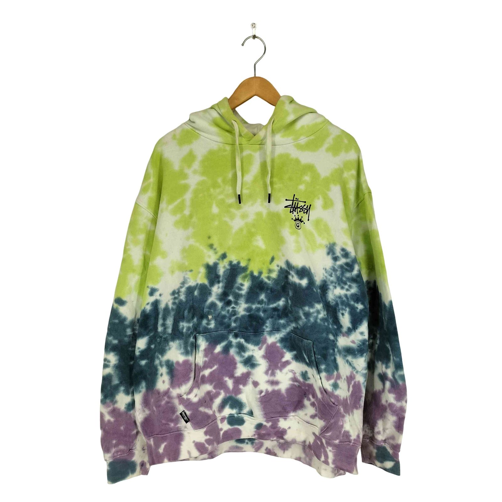 ステューシー Stussy 90-00s タイダイ柄両面プリントプルオーバー