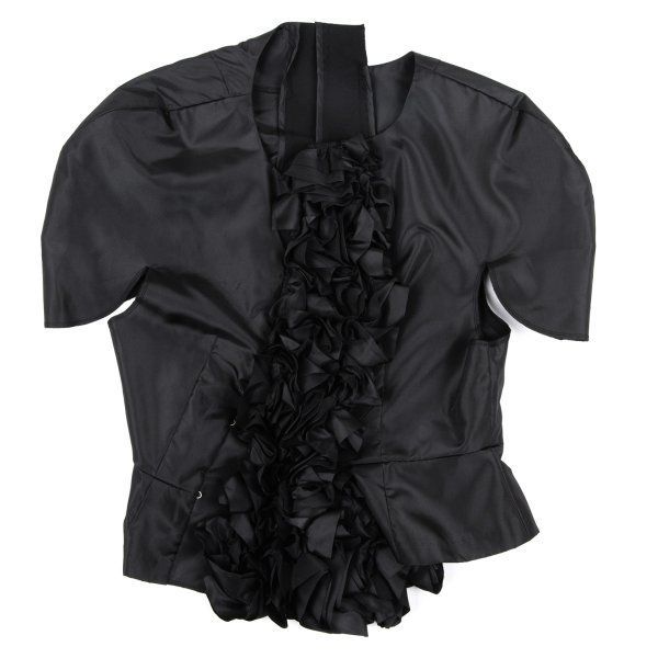 コムデギャルソンCOMME des GARCONS エステル前立てフリル装飾ブラウス