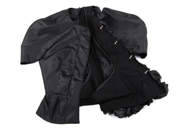 コムデギャルソンCOMME des GARCONS エステル前立てフリル装飾ブラウス