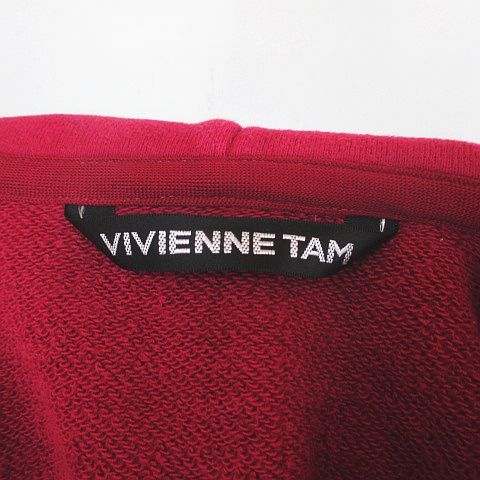 ヴィヴィアンタム VIVIENNE TAM 長袖 パーカー ジャケット 38 ボルドー