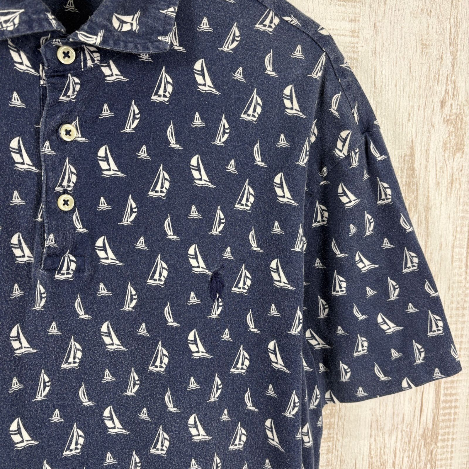 POLO RALPH LAUREN ポロラルフローレン ポニーロゴ刺繍 ヨット 総柄