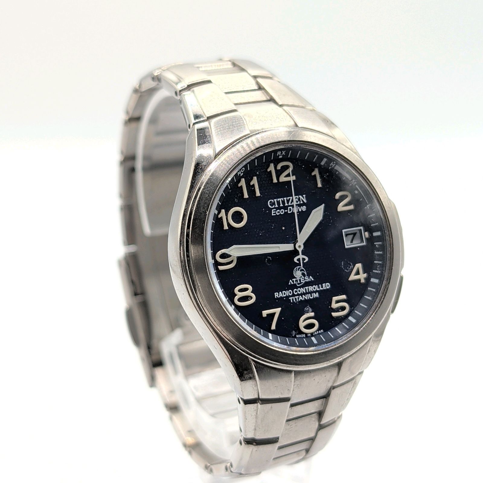 citizenアテッサ H410-T003788 稼働美品 CITIZEN ATTESA H410-T003788 Watch Solar Round Men's NAVY dial Date