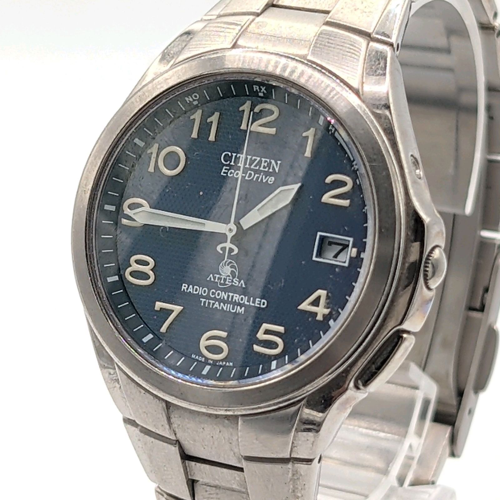 CITIZEN ATTESA H410-T003788 Watch Solar Round Men's NAVY dial Date