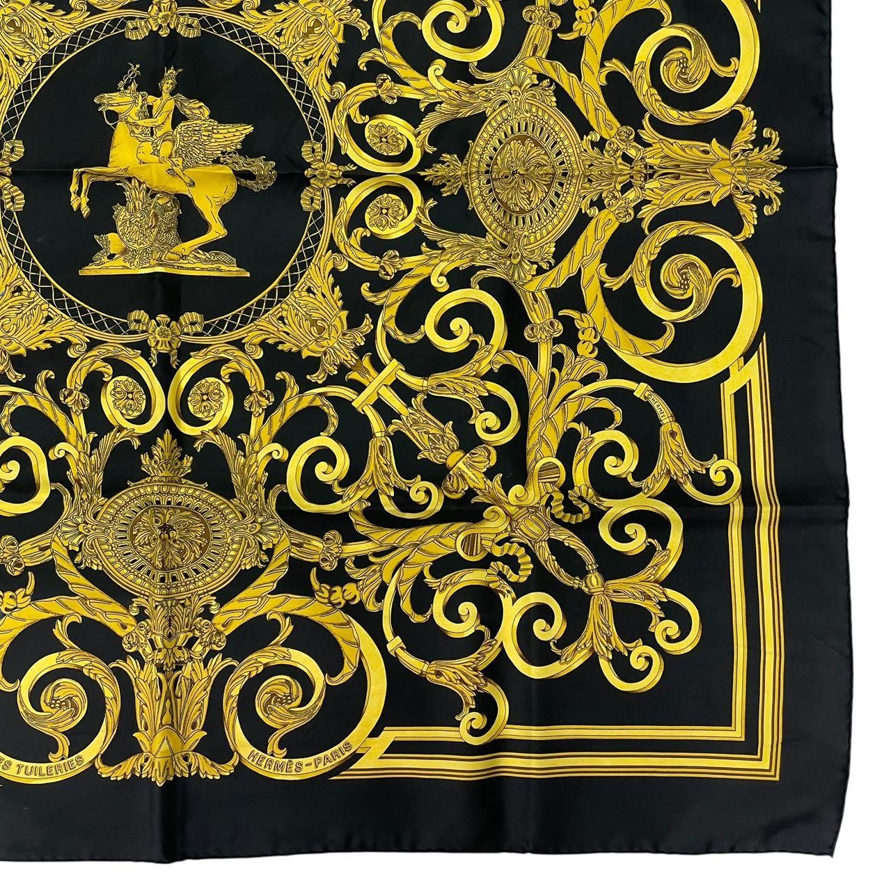 新品同様 HERMES エルメス スカーフ カレ90 LES TUILERIES