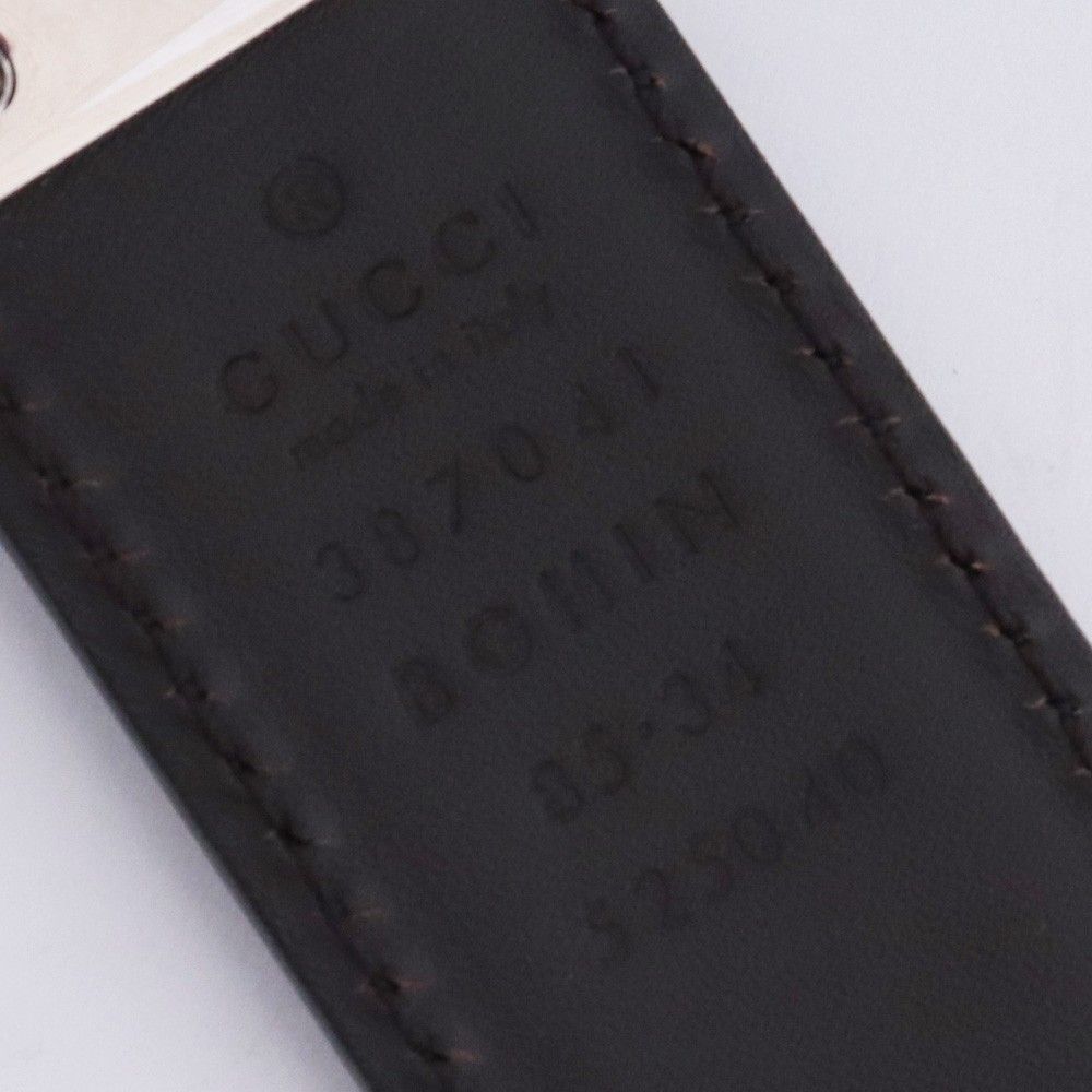 GUCCI リバーシブル レザーベルト サイズ85-34 ブラック ブラウン