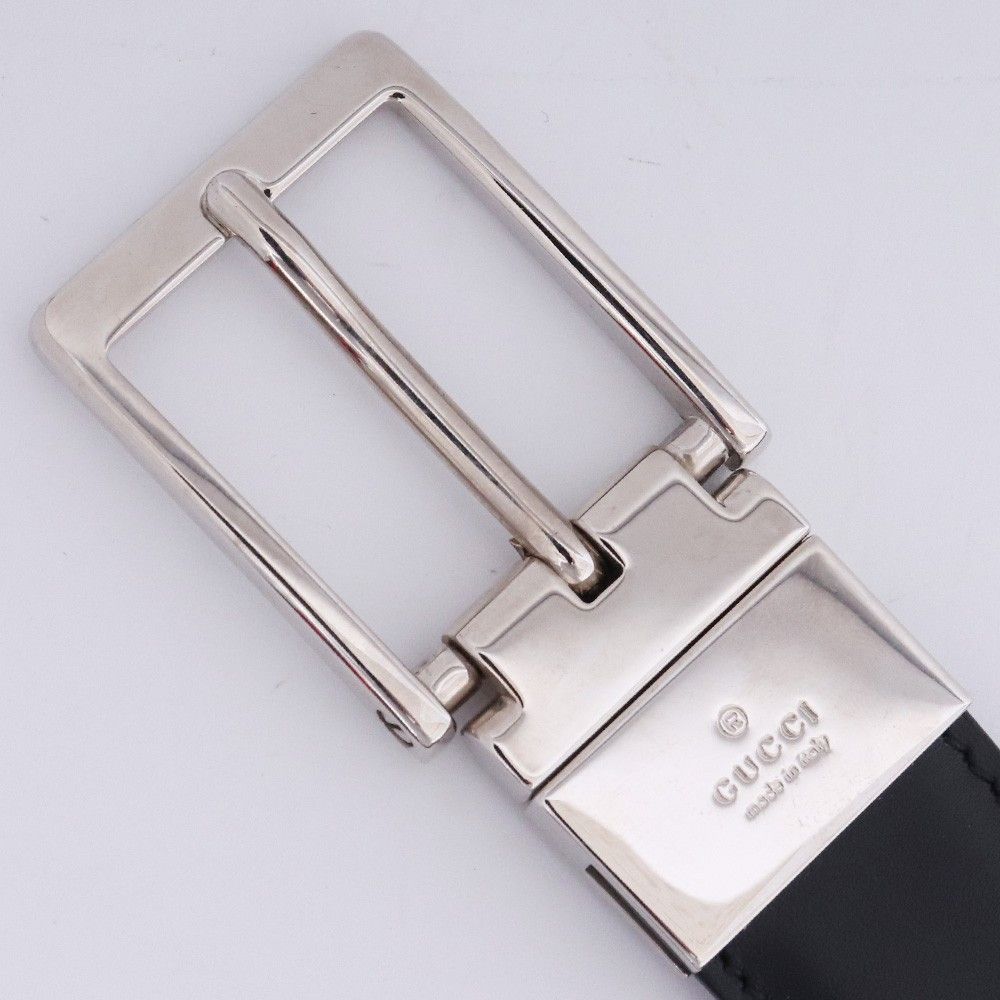 GUCCI リバーシブル レザーベルト サイズ85-34 ブラック ブラウン