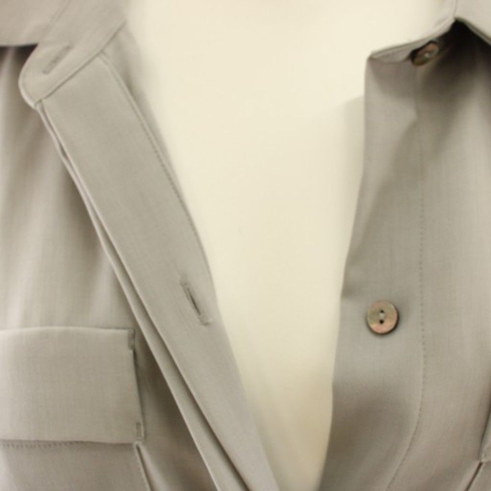 ソージュ SOEJU ロングシャツワンピース ミモレ ロング 半袖 M グレー