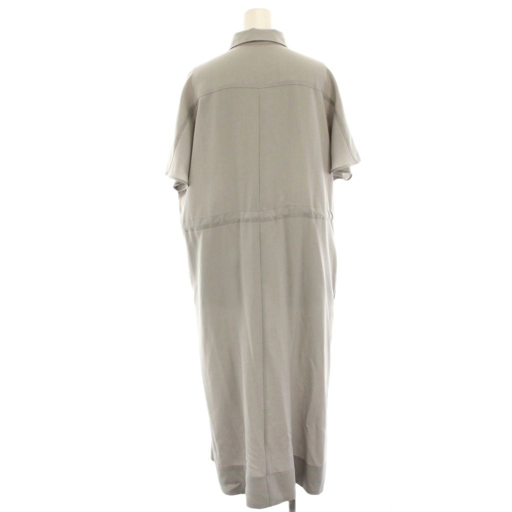 ソージュ SOEJU ロングシャツワンピース ミモレ ロング 半袖 M グレー
