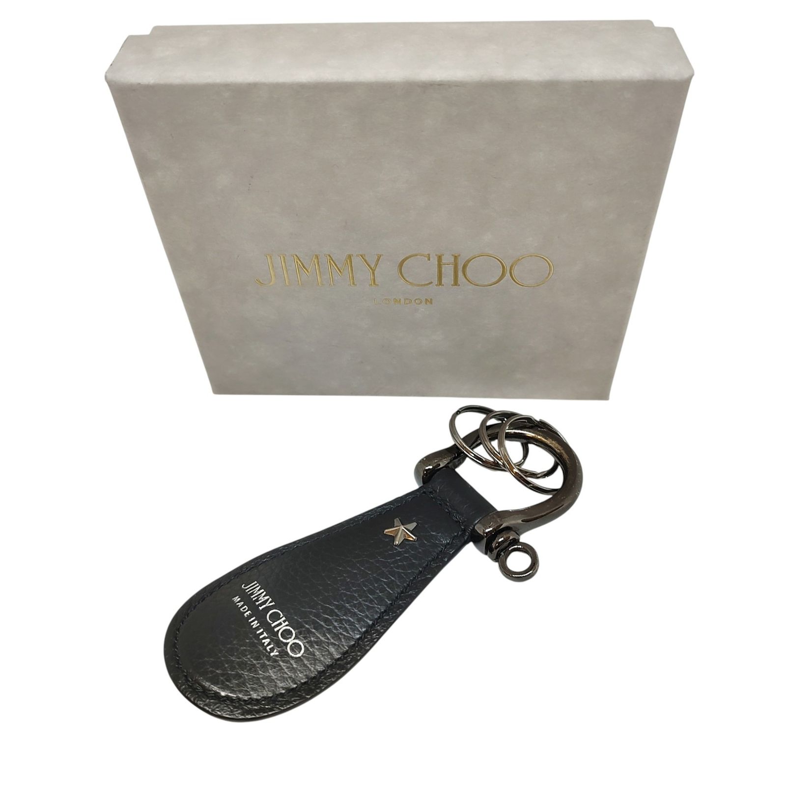 JIMMY CHOO ジミーチュウ WARREN レザー キーホルダー GRC173 F