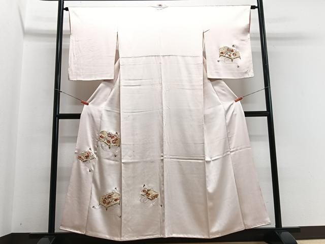 平和屋着物□訪問着 総刺繍 駒刺繍 文箱花文 金彩 正絹 逸品