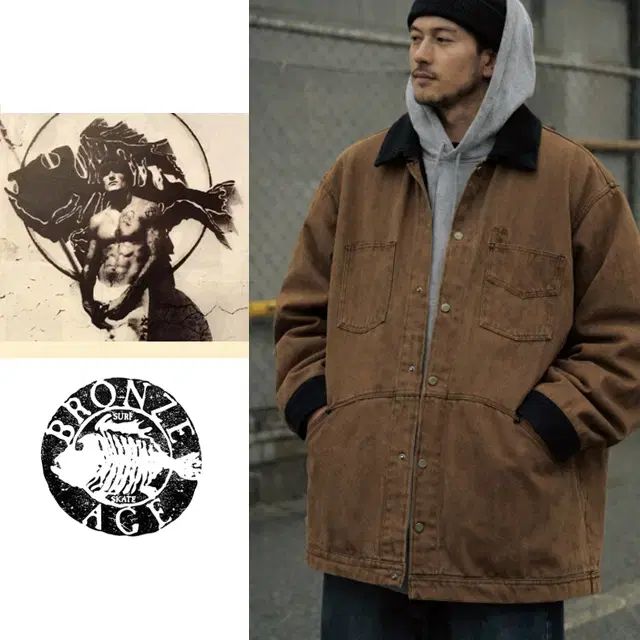 BRONZE AGE ブラックカバーオール　ヴィンテージ　古着　90s Bronze Age 90s USA ヴィンテージカバーオールワークジャケット - メルカリ