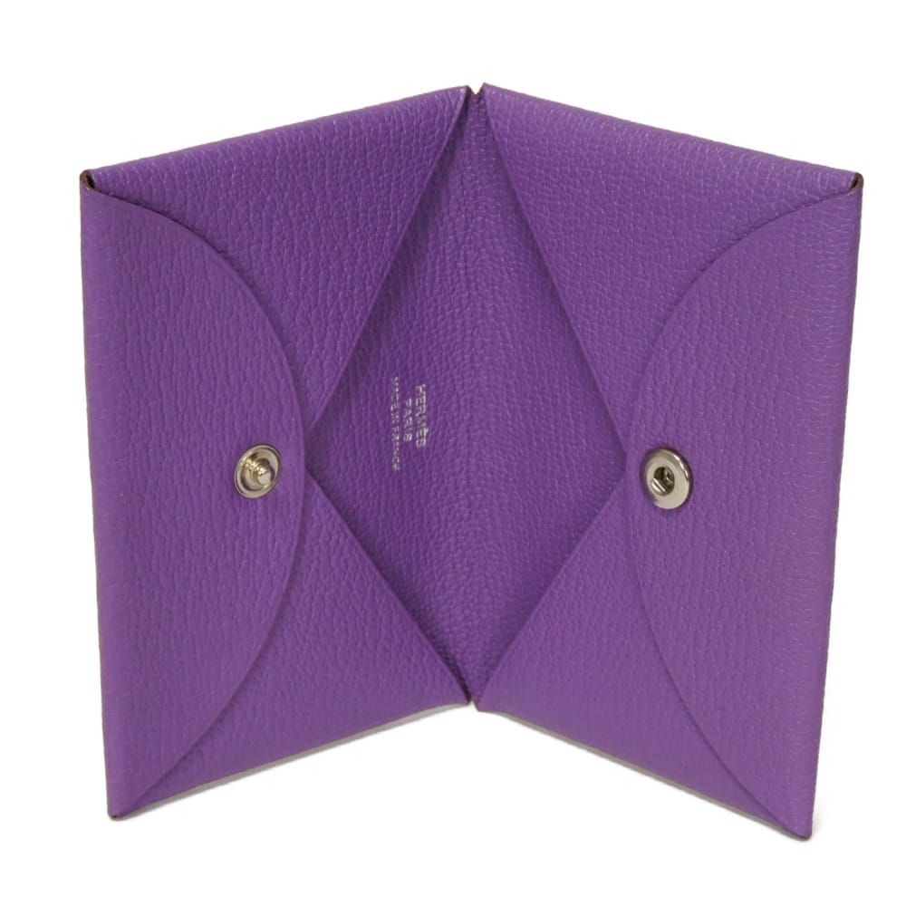 HERMES エルメス カルヴィ ロゴ 箔押し シェブルミゾル ゴートスキン