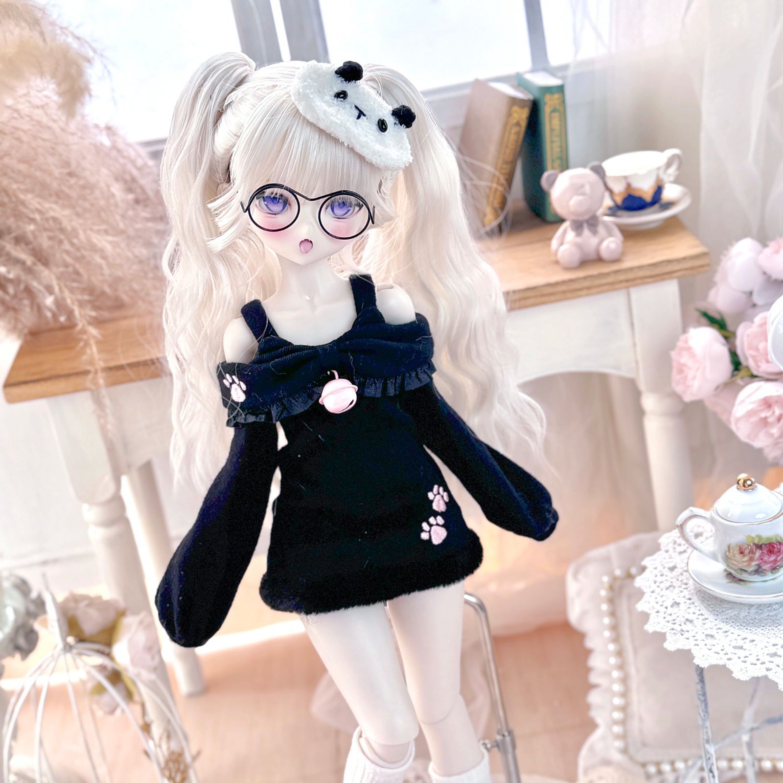 1/4 海外ディーラー製 ドール服 MDD トップス ねこ 球体関節人形-C1209 