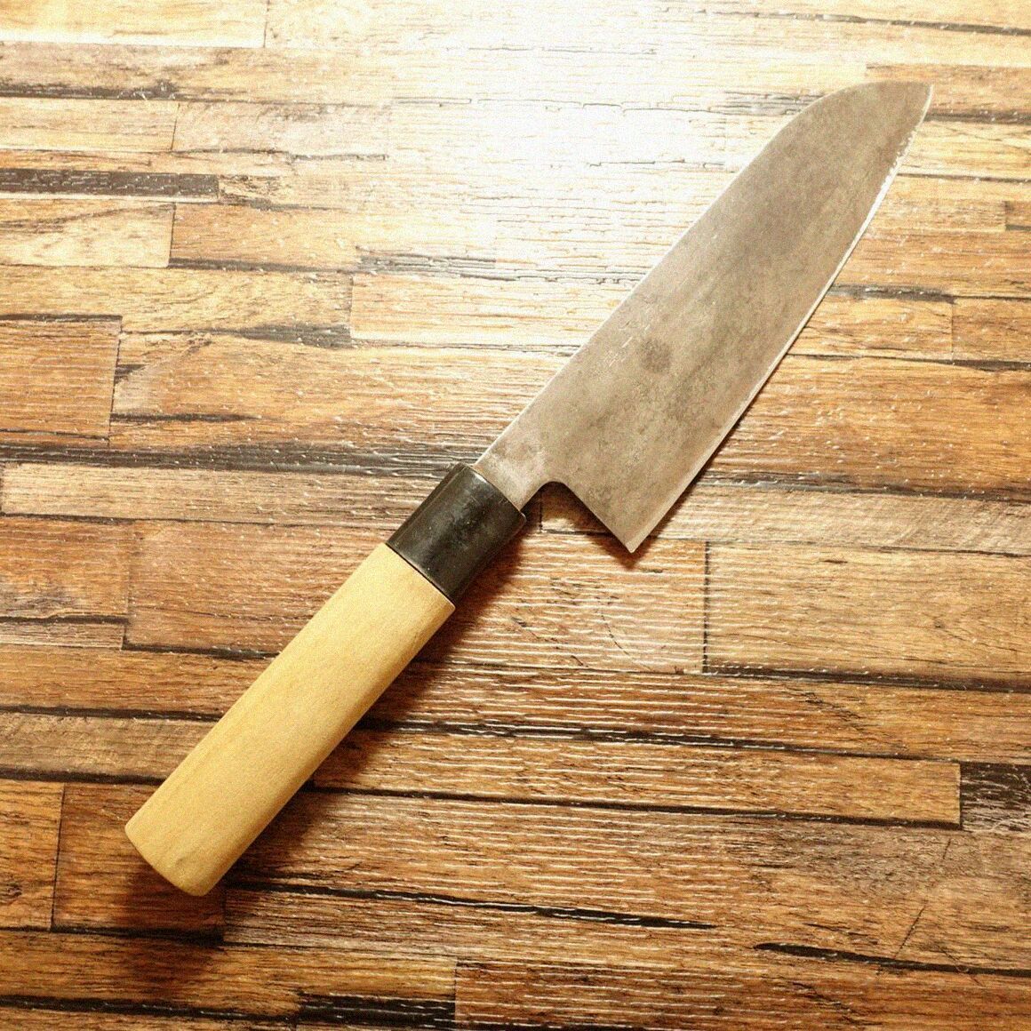 飛峰 三徳包丁 研ぎ済 万能包丁 特撰 ハガネ 165mm - メルカリ