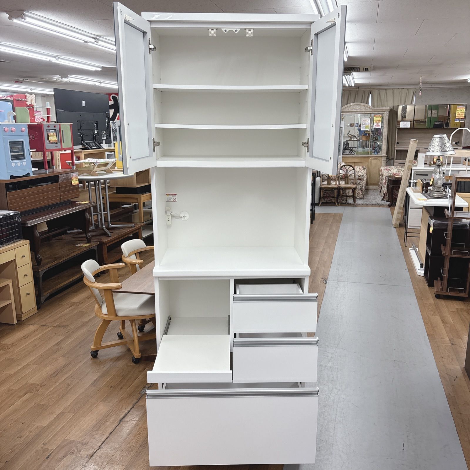 I485 🌈 名古屋市近郊送料設置無料！ 松田家具 キッチンボード 食器棚