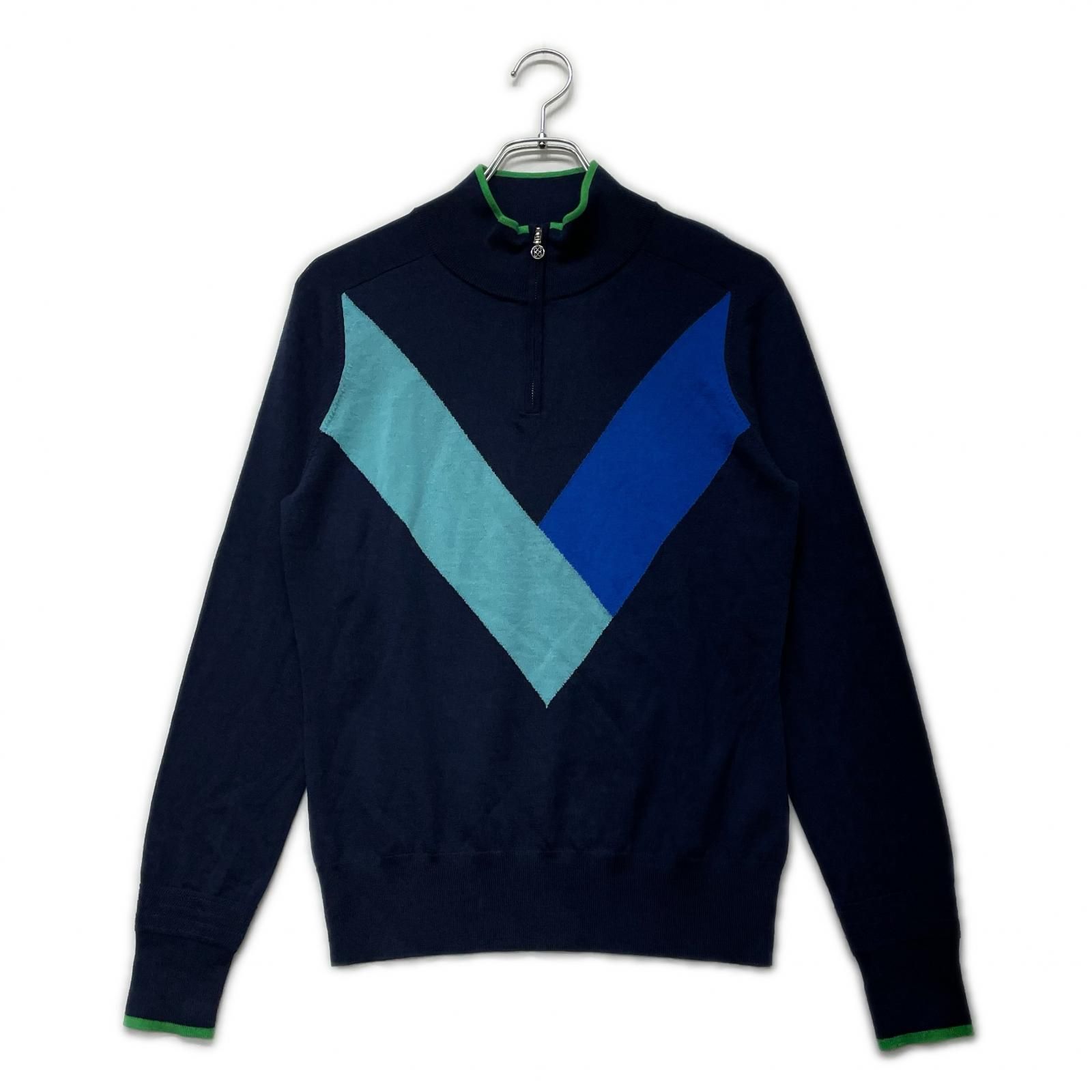 中古 レディース ジーフォア G/FORE セーター S ネイビー ハーフジップ