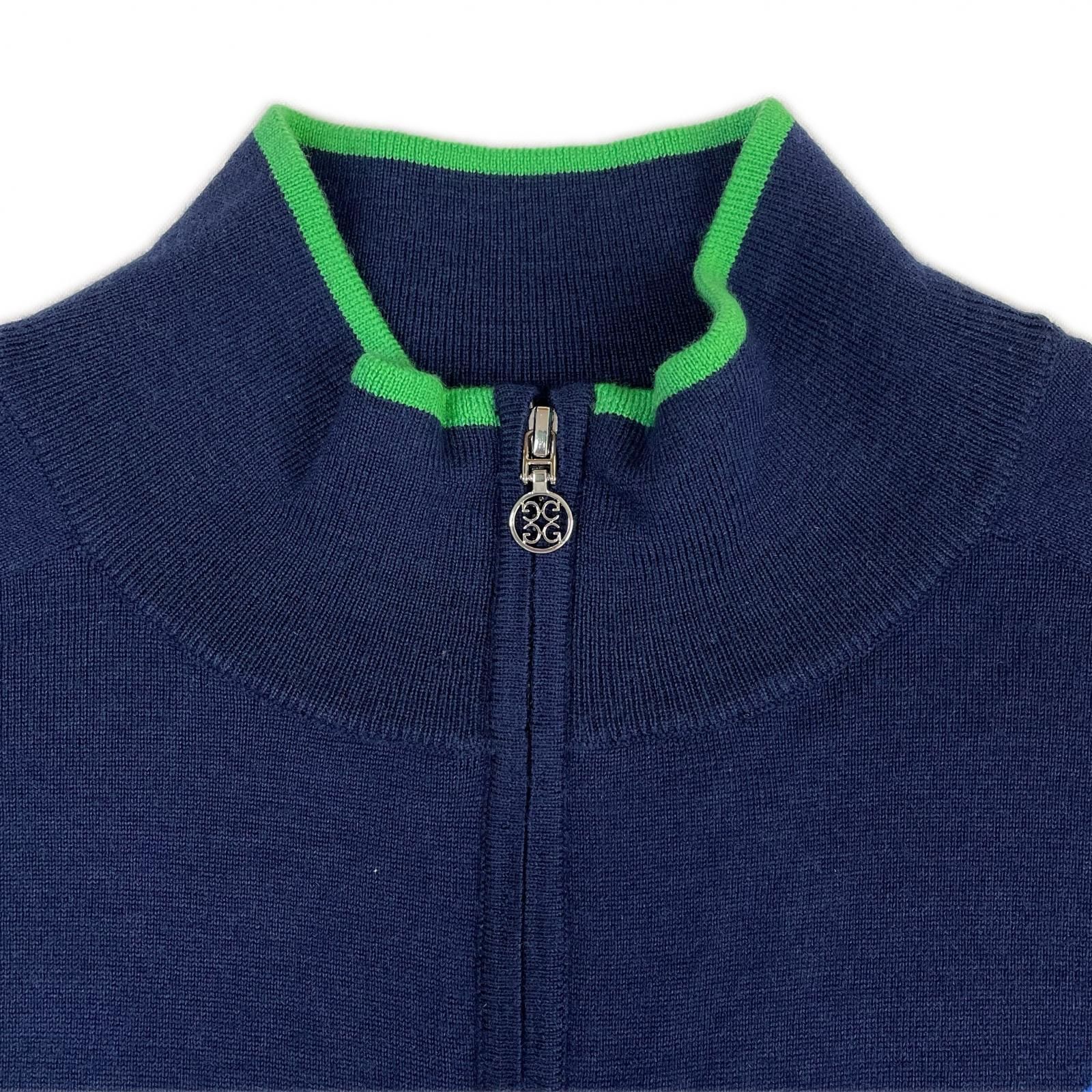 中古 レディース ジーフォア G/FORE セーター S ネイビー ハーフジップ